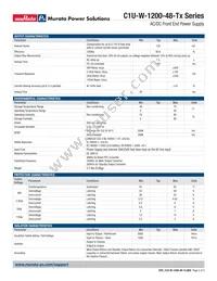 C1U-W-1200-48-TC2C Datasheet Page 2