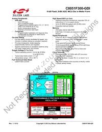 C8051F300-GDI Datasheet Cover