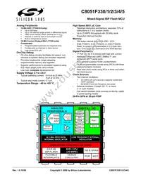 C8051F330-GP Datasheet Cover