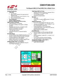 C8051F380-GDI Datasheet Cover