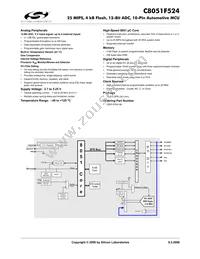 C8051F524-IM Datasheet Cover