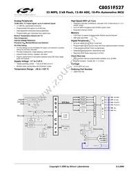 C8051F527-IM Datasheet Cover