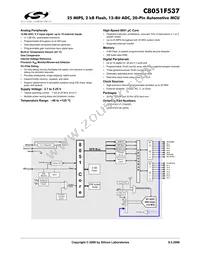 C8051F537-IT Datasheet Cover