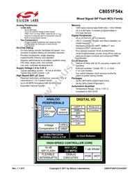 C8051F540-IM Datasheet Cover