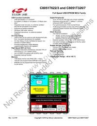 C8051T327-GM Datasheet Cover