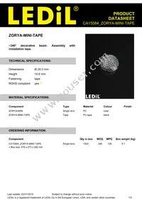 CA15584_ZORYA-MINI-TAPE Datasheet Cover
