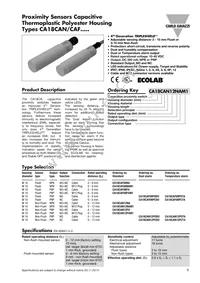 CA18CAF08NA Datasheet Cover