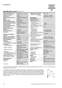 CA18CAF08NA Datasheet Page 2