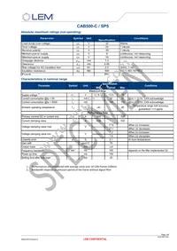 CAB500-C/SP5 Datasheet Page 3