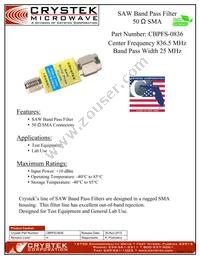 CBPFS-0836 Datasheet Cover