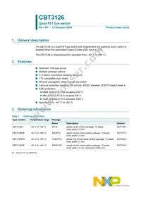 CBT3126PW Datasheet Cover