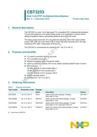 CBT3253DS Datasheet Cover