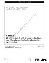 CBT6820DGG Datasheet Cover