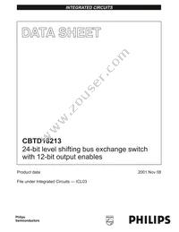 CBTD16213DL Datasheet Cover