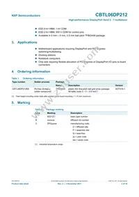 CBTL06DP212EE Datasheet Page 2