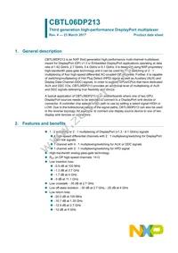 CBTL06DP213EE Datasheet Cover