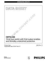 CBTS3384PW Datasheet Cover