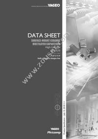 CC1812KKX7RDBB562 Datasheet Cover