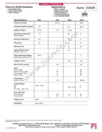 CC622E9 Datasheet Cover