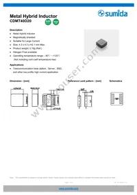 CDMT40D20HF-1R0NC Datasheet Cover