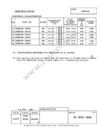 CDRH125-7R5NC Datasheet Page 3