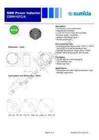 CDRH127C/ANP-820MC Datasheet Cover