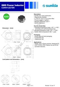 CDRH12D78RNP-330MC Datasheet Cover