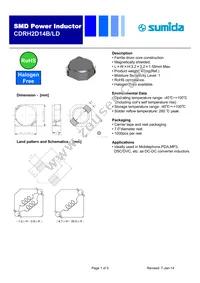 CDRH2D14B/LDNP-2R2NC Datasheet Cover