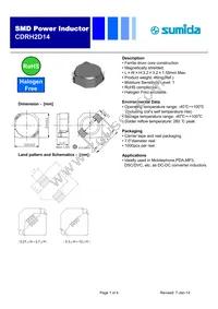 CDRH2D14NP-R60NC Datasheet Cover