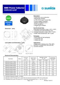 CDRH3D14/HPNP-6R8NC Datasheet Cover