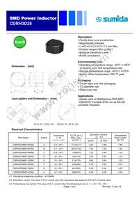 CDRH3D28NP-470NC Datasheet Cover