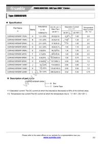 CDRH4D16FB/NP-1R8NC Datasheet Page 2