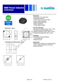 CDRH5D28NP-101NC Datasheet Cover