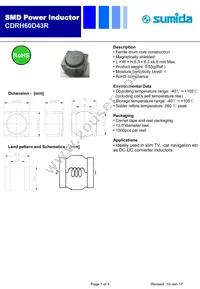 CDRH60D43RNP-150MC Datasheet Cover