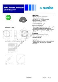 CDRH6D23HPNP-4R7NC Datasheet Cover