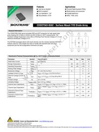 CDSOT563-0502 Datasheet Cover