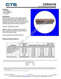 CER0231B Datasheet Cover