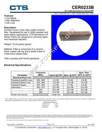 CER0233B Datasheet Cover