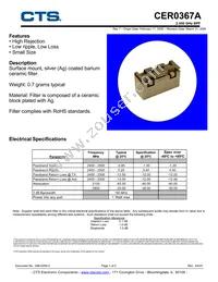 CER0367A Datasheet Cover