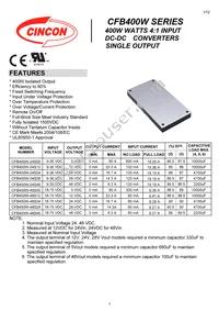 CFB400W-48S48P Datasheet Cover