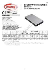 CFB600W-110S48 Datasheet Cover