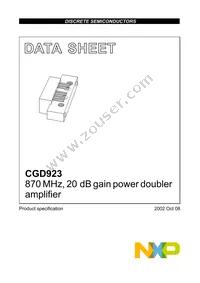 CGD923 Datasheet Cover