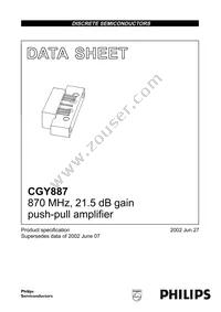 CGY887 Datasheet Cover