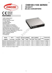 CHB100-110S48 Datasheet Cover