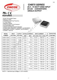 CHB75-48D05-2V5N Datasheet Cover