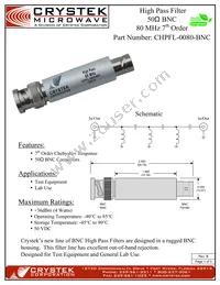 CHPFL-0080-BNC Datasheet Cover