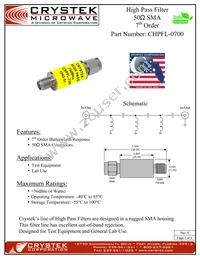 CHPFL-0700 Datasheet Cover
