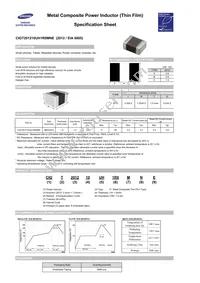 CIGT201210UH1R0MNE Datasheet Cover