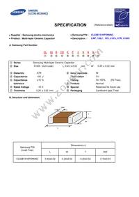 CL02B151KP2NNNC Datasheet Cover