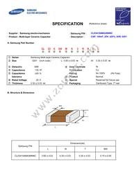 CL03A104MA3NNNC Datasheet Cover